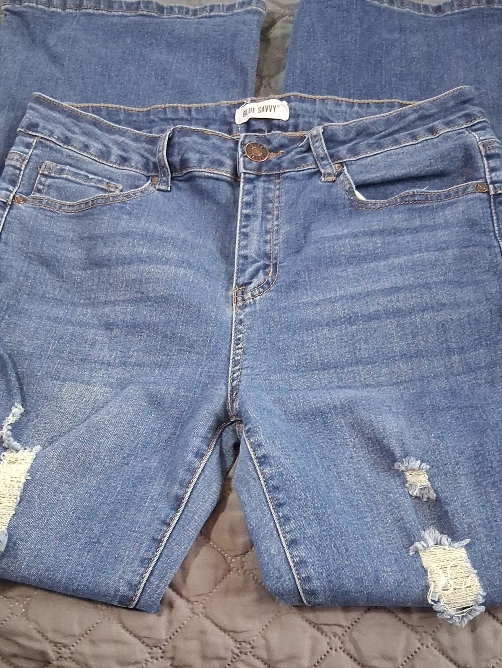 Blue Savvy Women’s Boot-Cut Jeans in Medium Blue